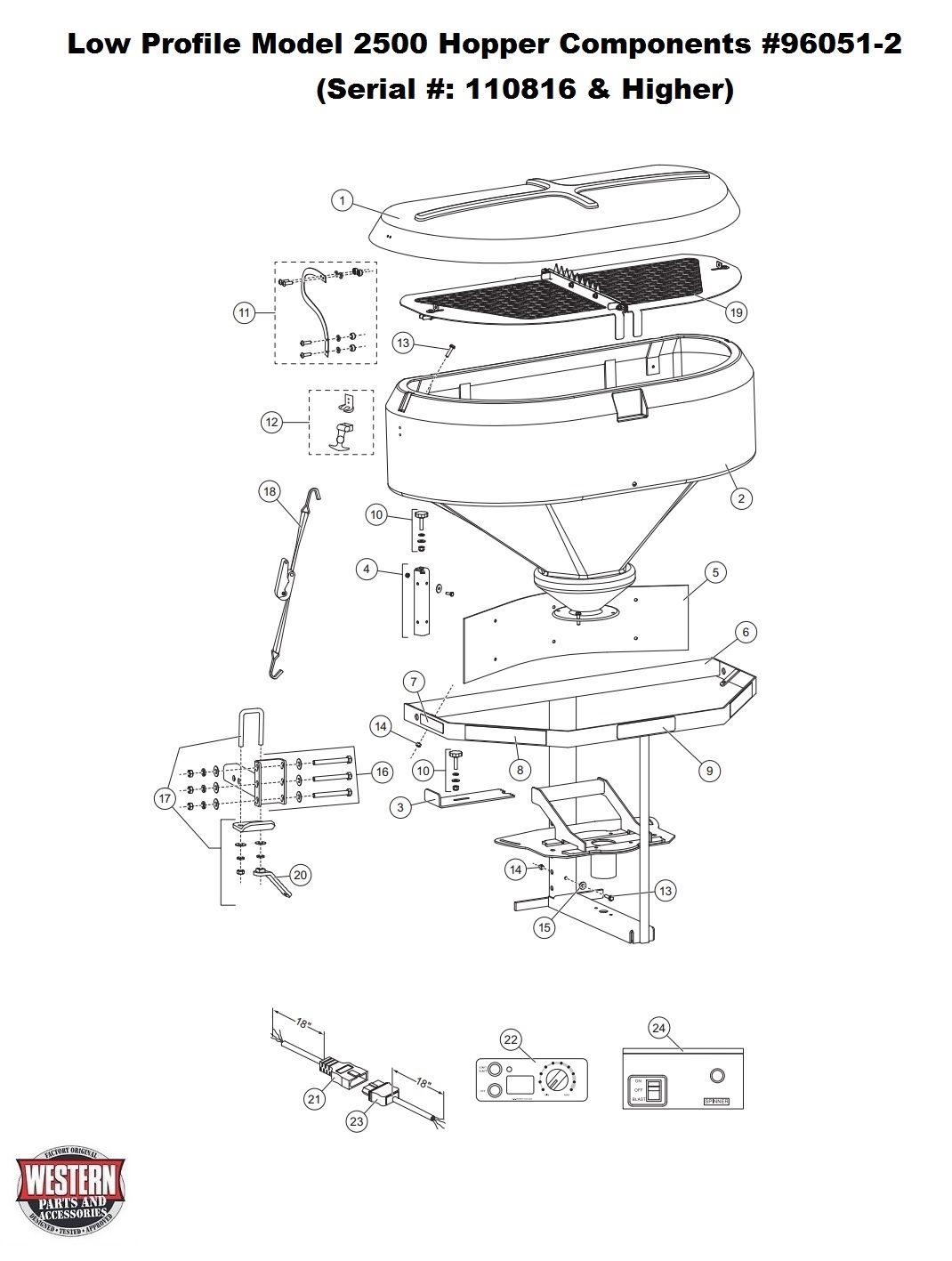 Hopper Components 96051-2 (Serial # 110816 &amp; Higher)