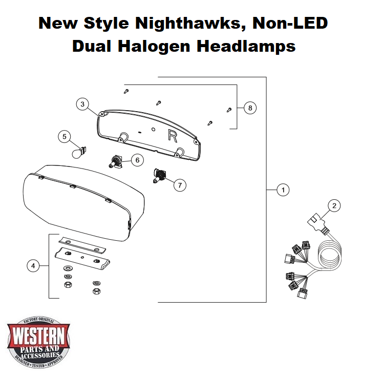 Headlamps, New Style Nighthawk, Non-LED