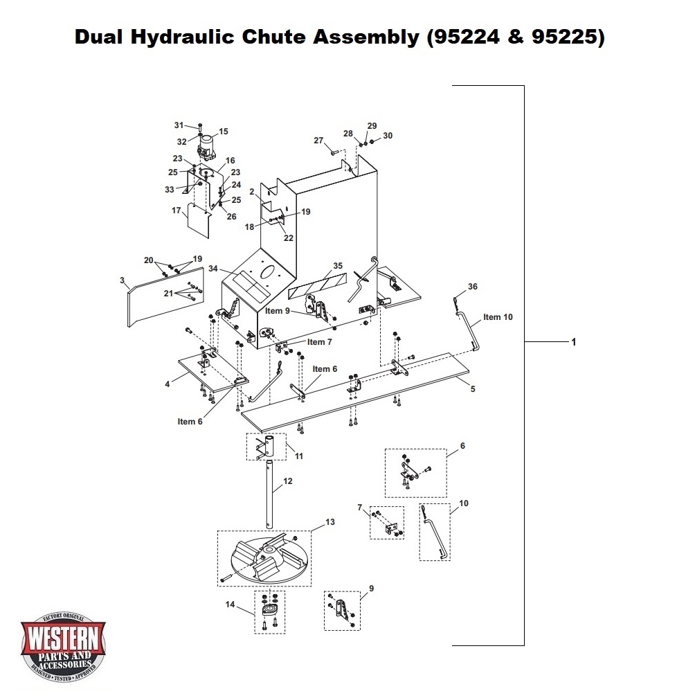 Dual Hydraulic Chute Assembly