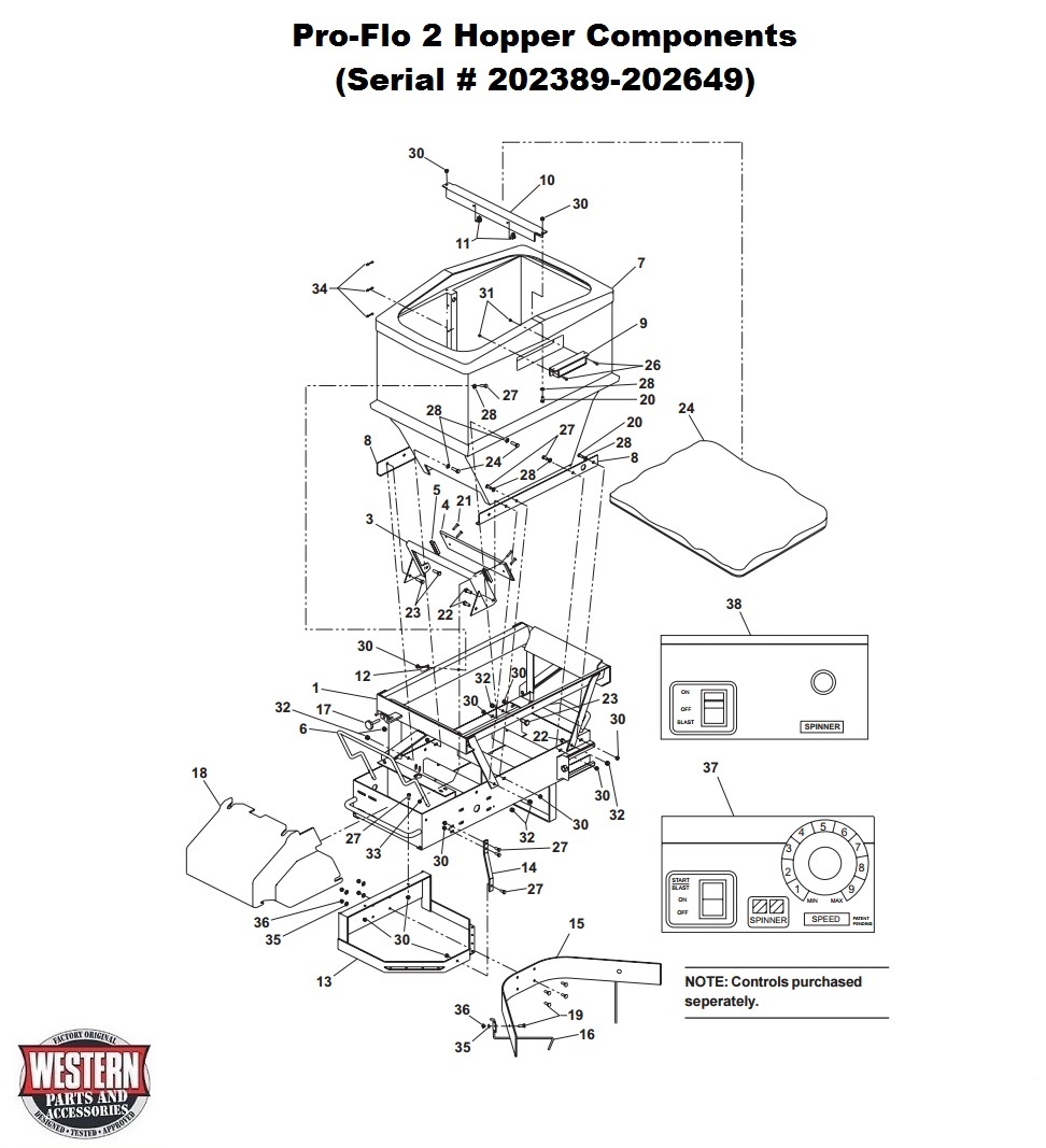 Hopper Components (Serial # 202389 - 202649)